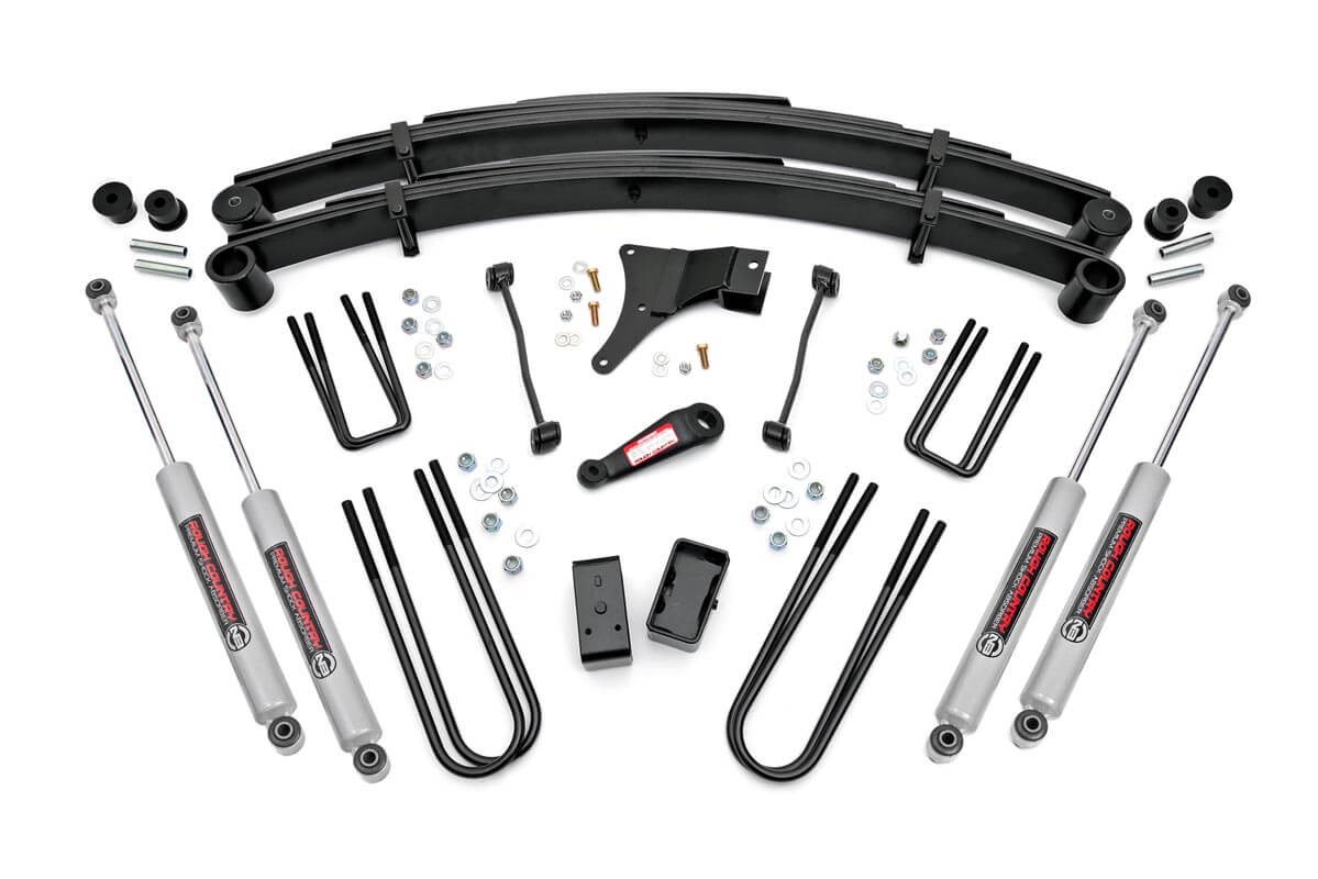 Ford F-250 Super Duty Suspension Lift Kit - Rear - Rough Country - 6 Inch Lift Kit with Rear Blocks - 1999